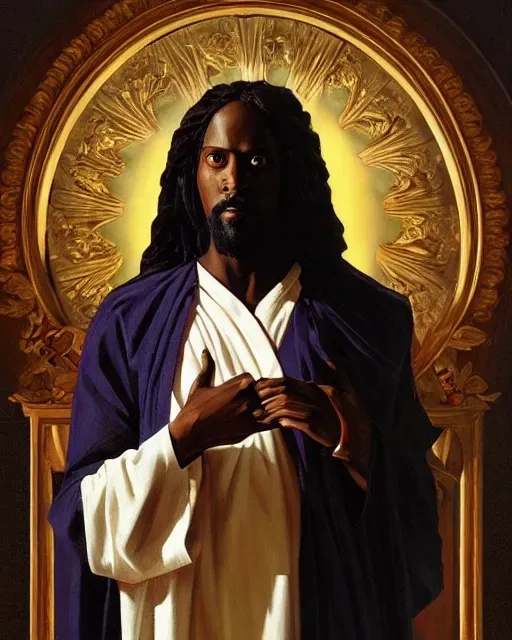 a painting of jesus holding his hands together