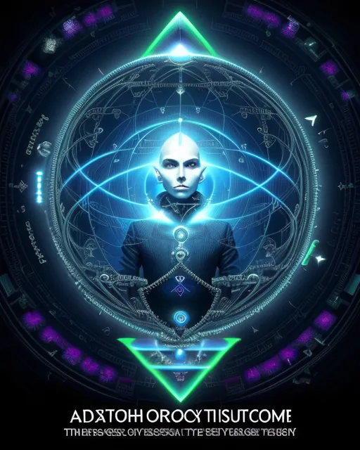 a poster of a man in a futuristic suit