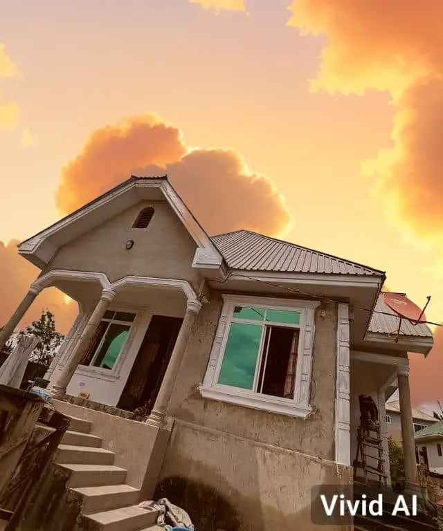 a house with a sky in the background