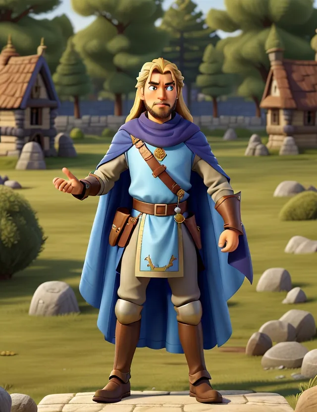 a cartoon of a man dressed as a knight