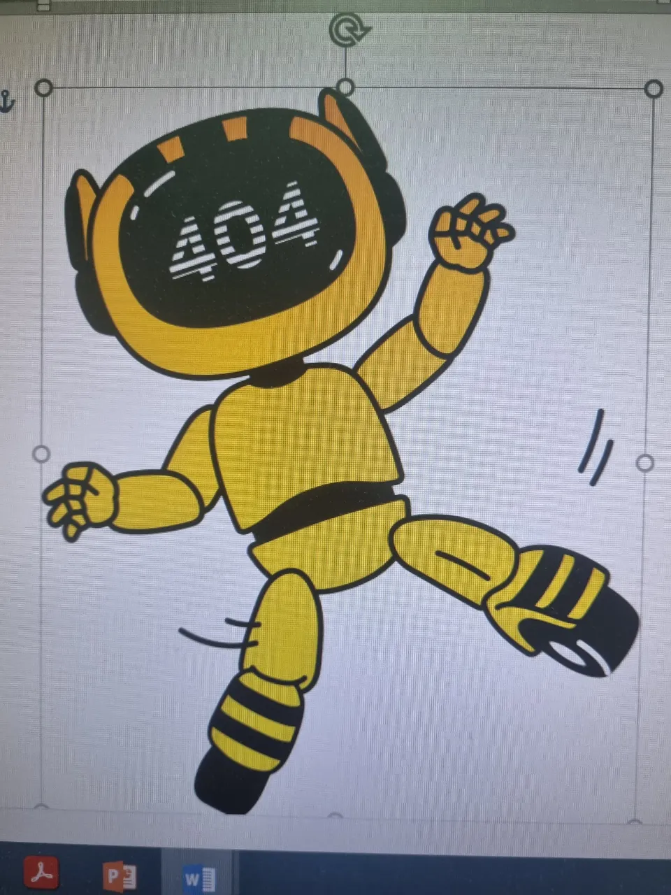 a picture of a cartoon character on a computer screen robot dancing hop hop