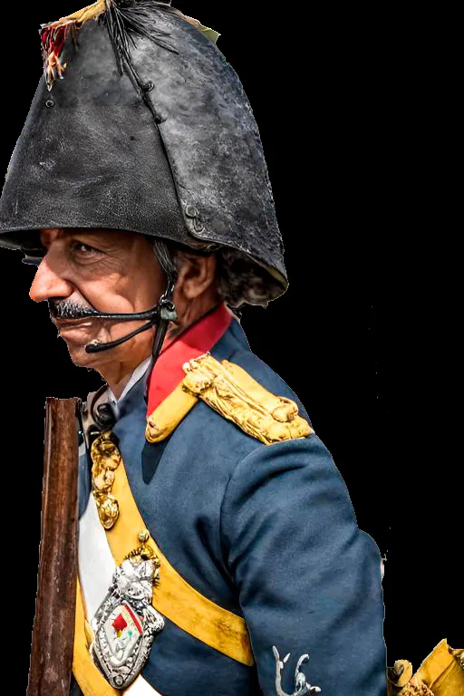 a man in a military uniform with a mustache