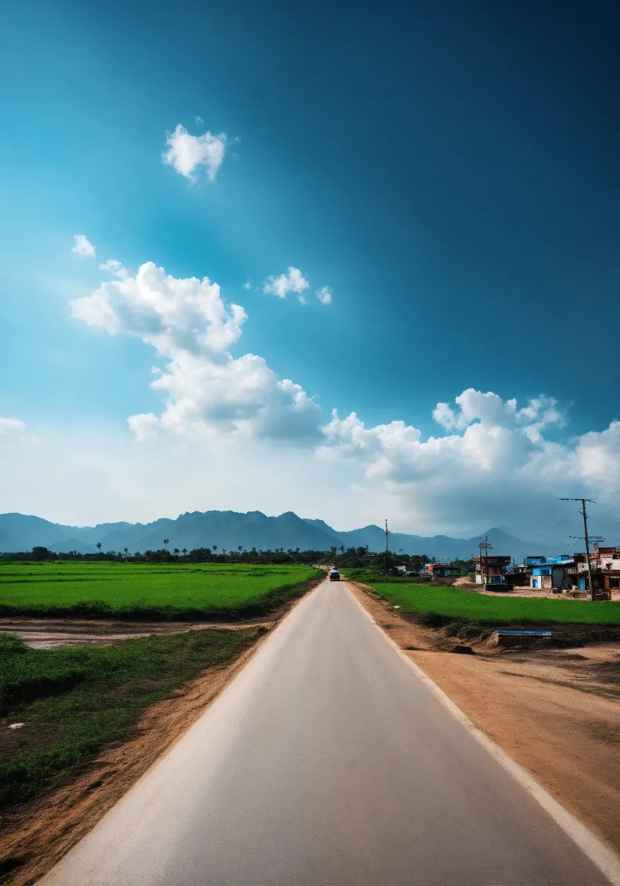 cloud, sky, plant, ecoregion, natural landscape, infrastructure, road surface, asphalt, land lot, grass