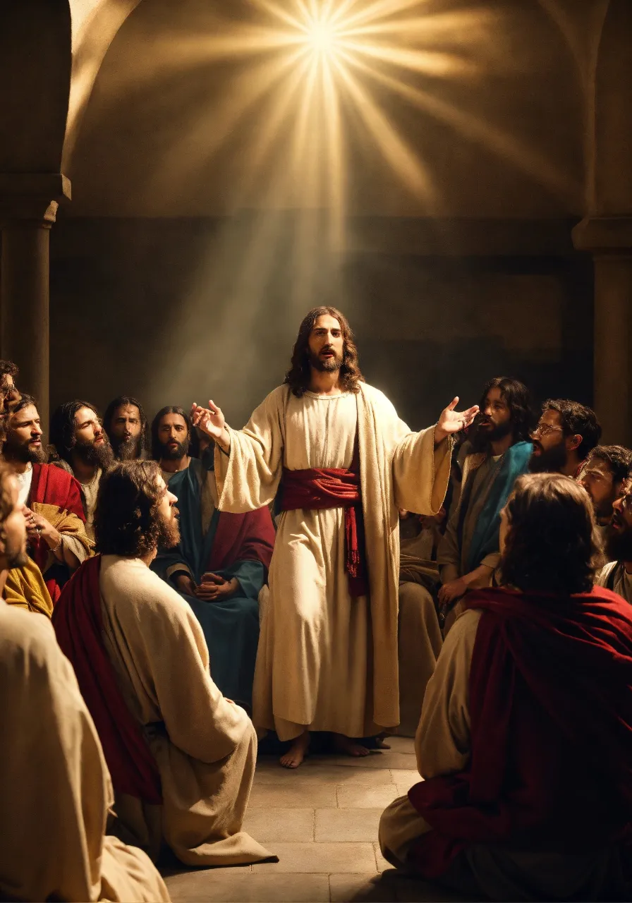 a man standing in front of a group of people