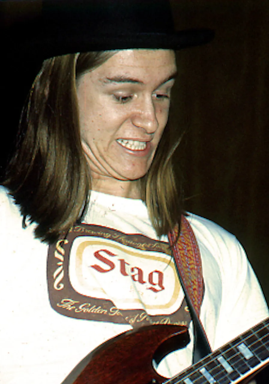 RocknRoll Superstar Guitarist wearing a Stag t-shirt