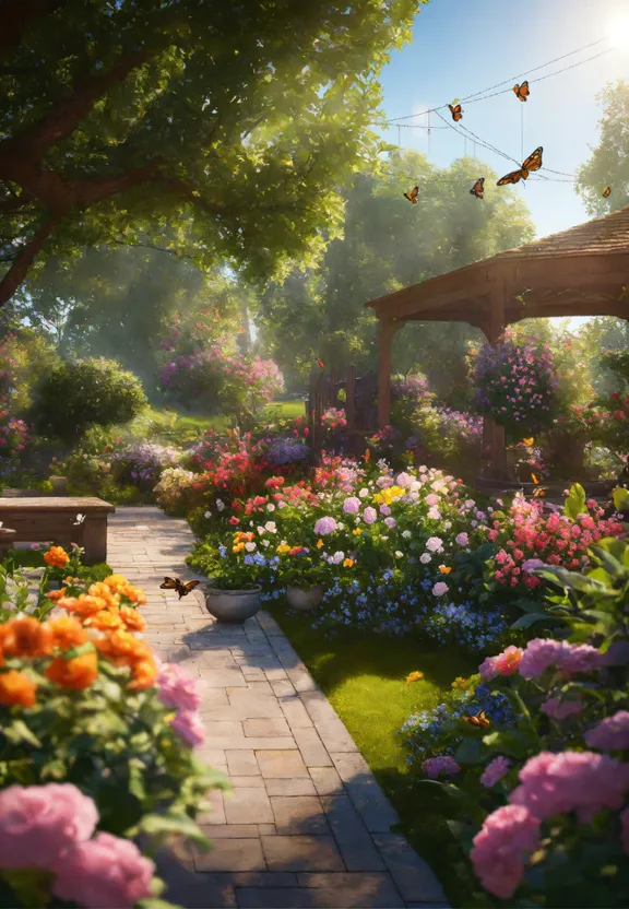 a garden filled with lots of colorful flowers