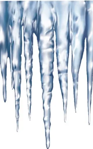 a group of icicles hanging from the side of a building