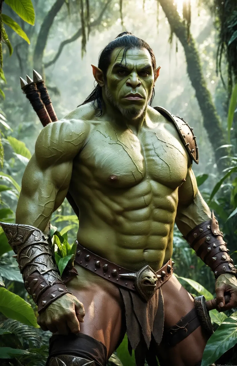 A green ork in the jungle