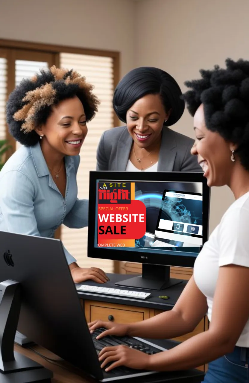 three women looking at a computer screen and smiling