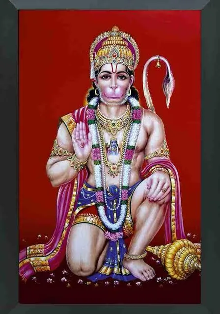 a painting of a hindu god