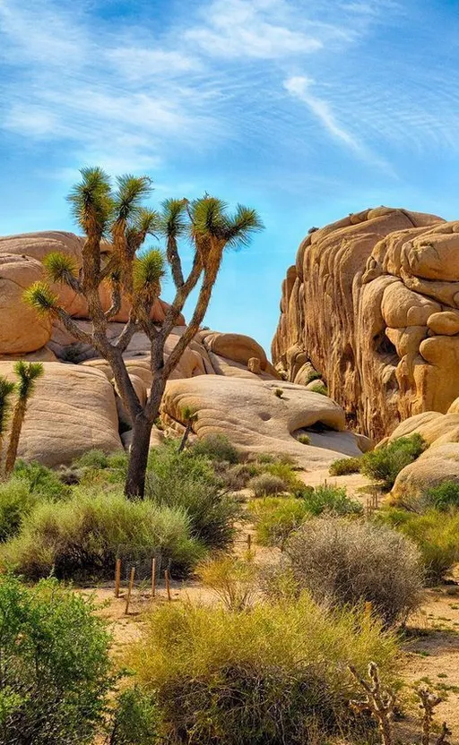 a large rock formation in the middle of a desert