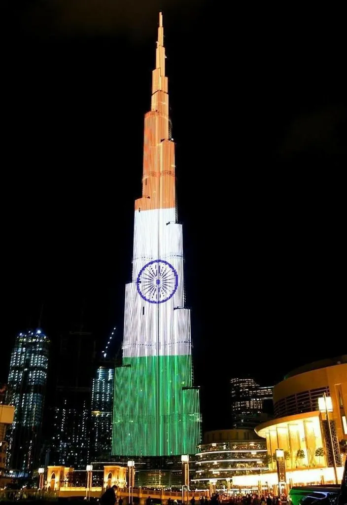 a tall building with a flag on it's side