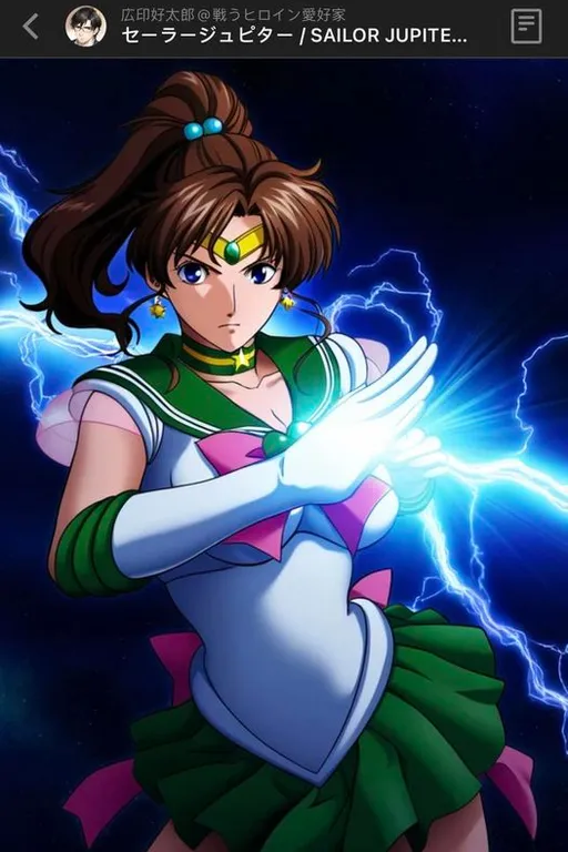 a girl in a green dress holding a lightening bolt