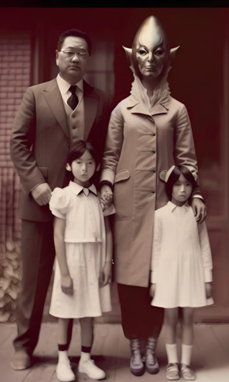 a man and two children standing next to each other