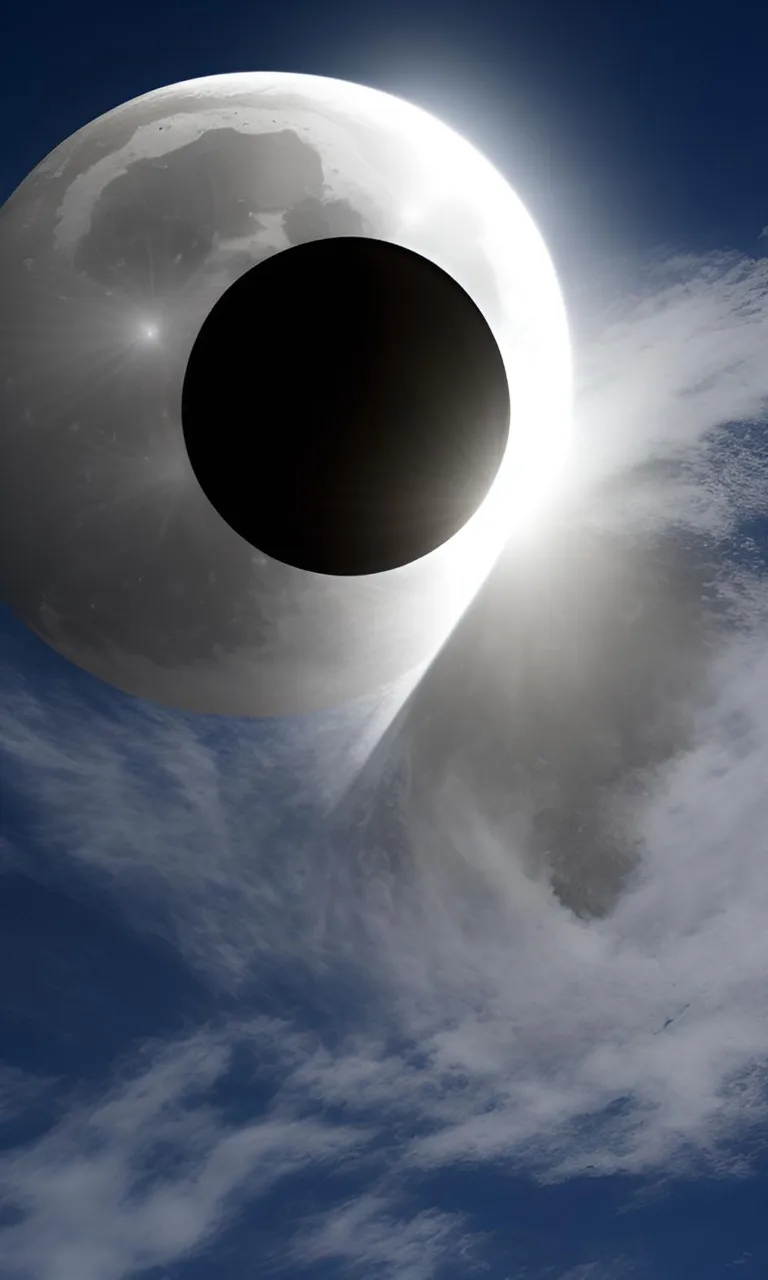 a black and white image of a black hole in the sky