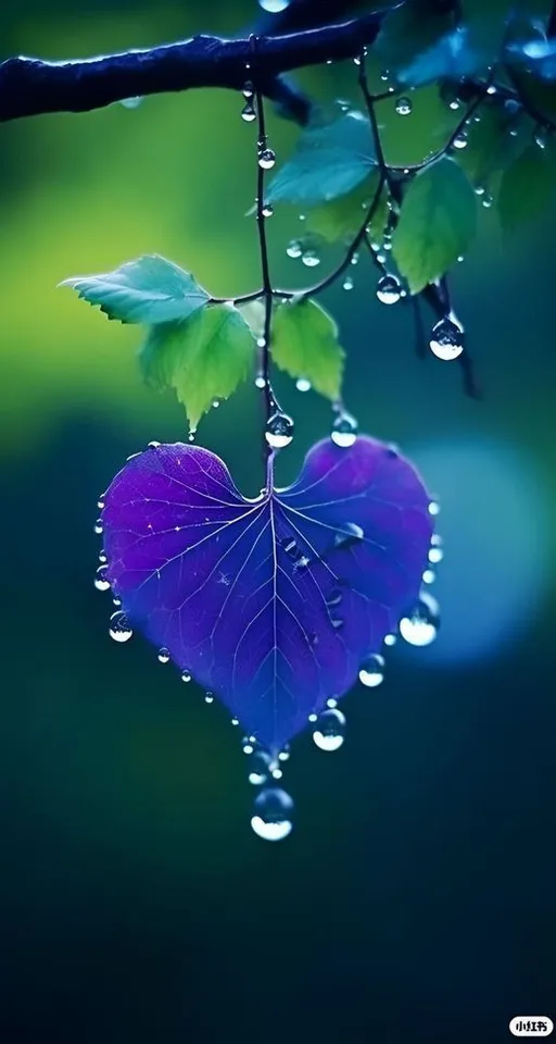 a heart shaped leaf hanging from a tree branch