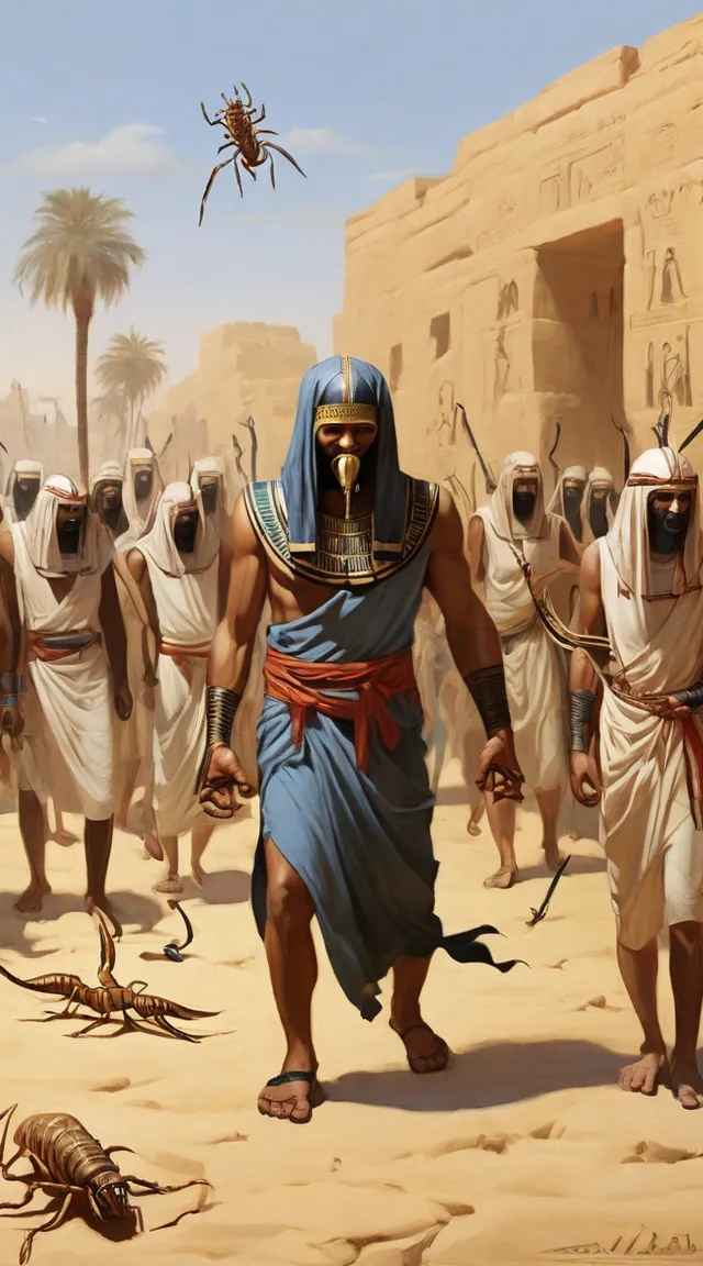 a painting of a group of men in ancient egypt