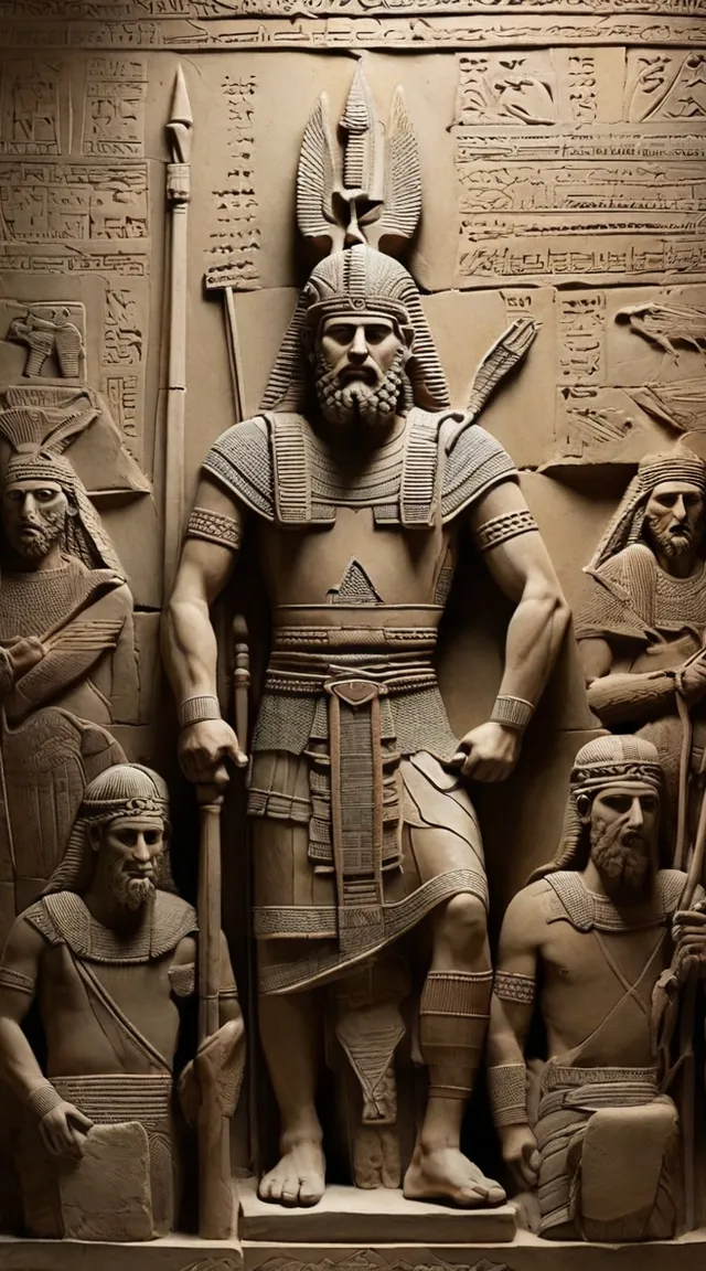 a statue of a man surrounded by other statues