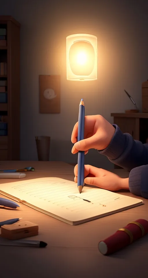 a person holding a pen over a notebook