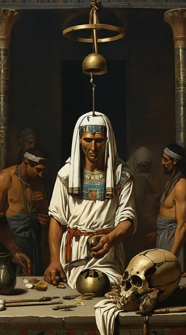 a painting of a man in egyptian costume