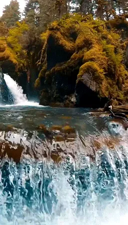 a large waterfall with lots of water coming out of it