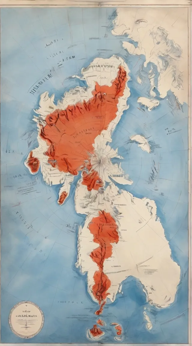 a map of the british isles with red areas