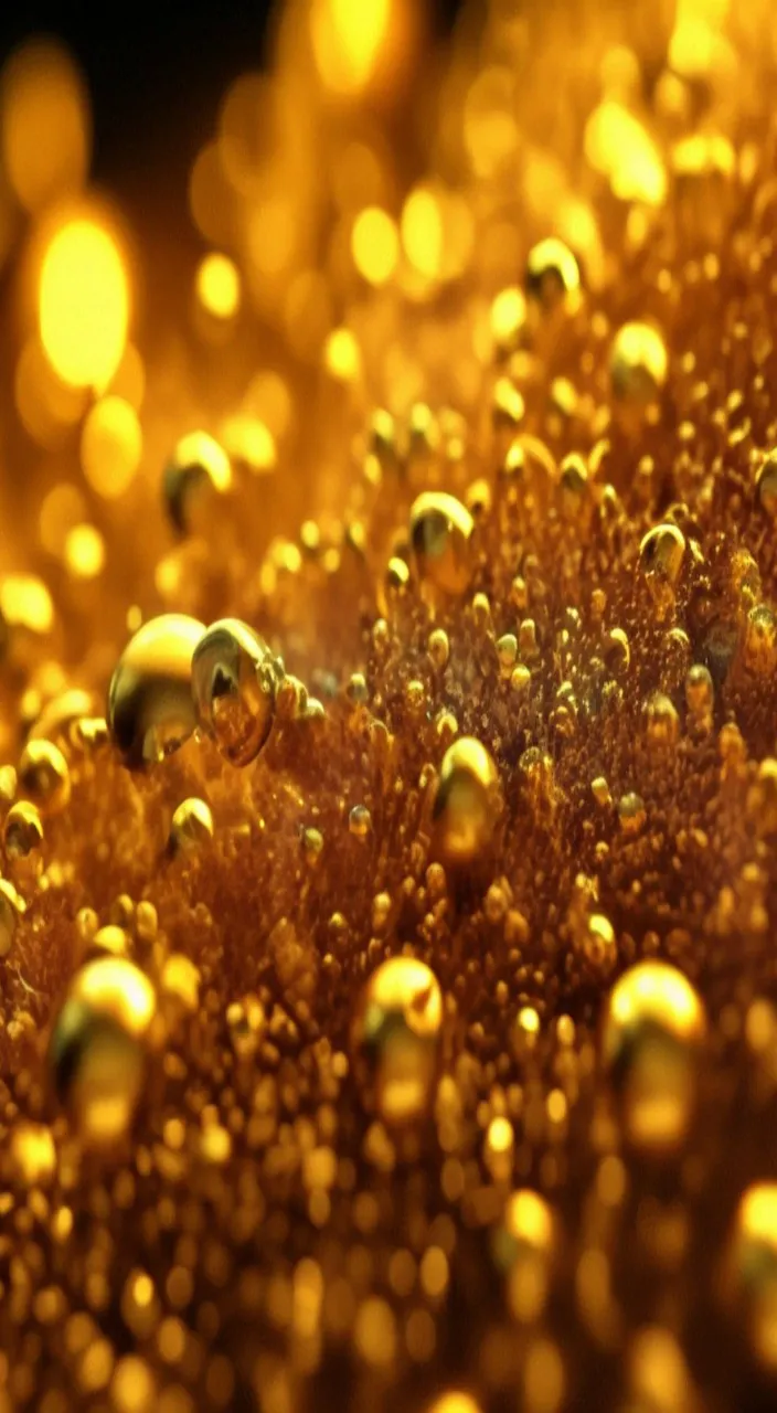 a close up of water droplets on a yellow flower