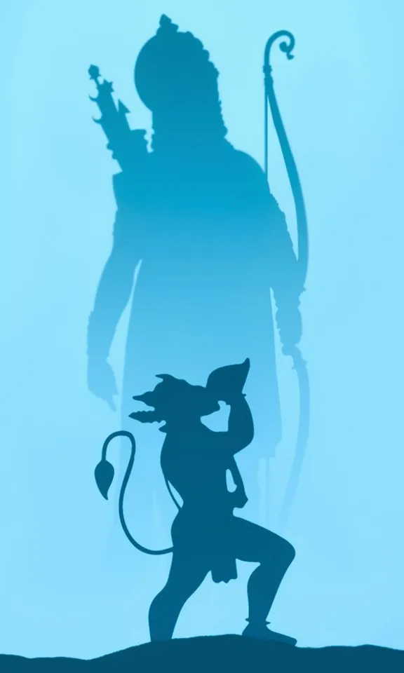 a shadow of a man with a bow and arrow