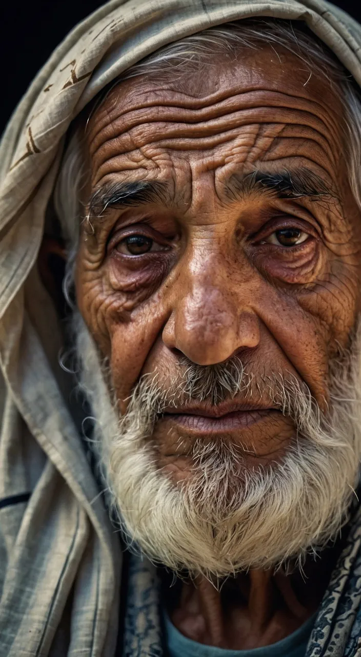 an old man with white hair and a beard