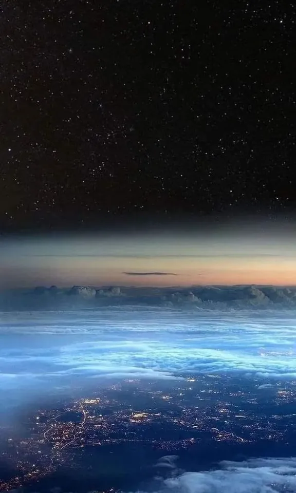 a view of the earth from a space station