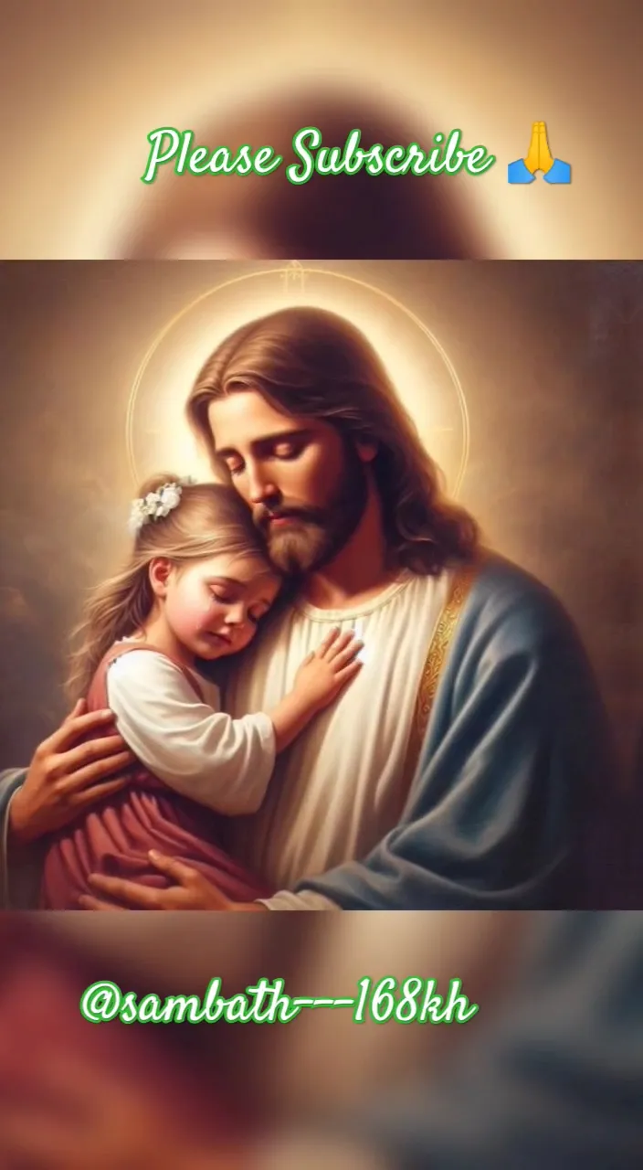 a picture of jesus holding a little girl