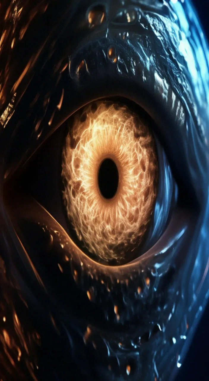 a close up of a human eye