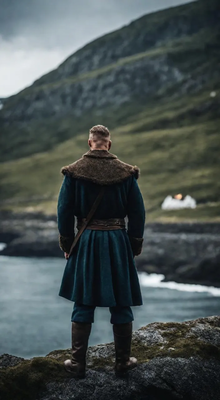 a man standing on a cliff overlooking a body of water