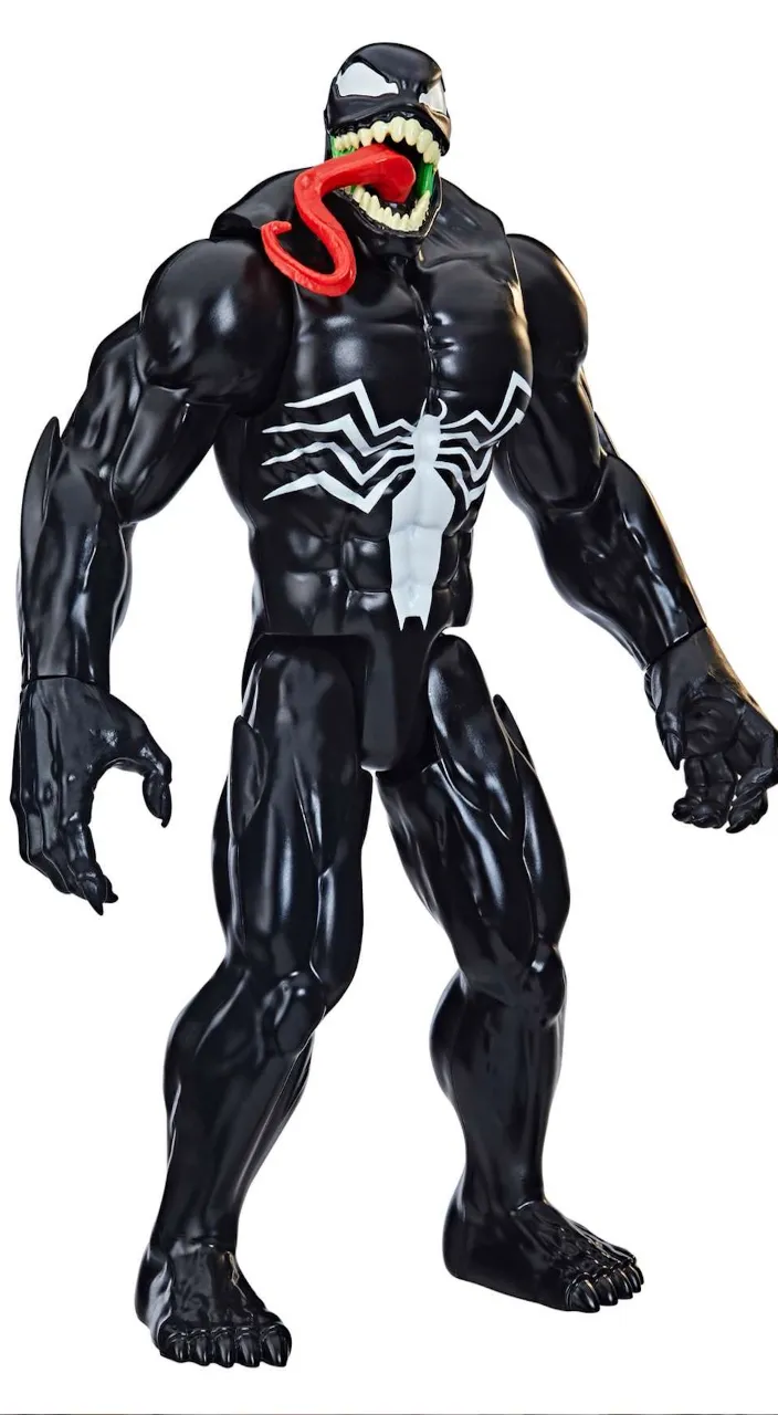 a venom figure with a red tongue