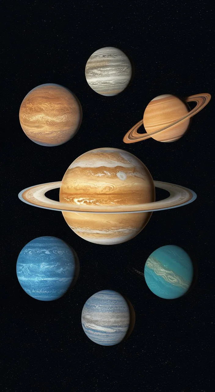 motion solar system with eight planets in it