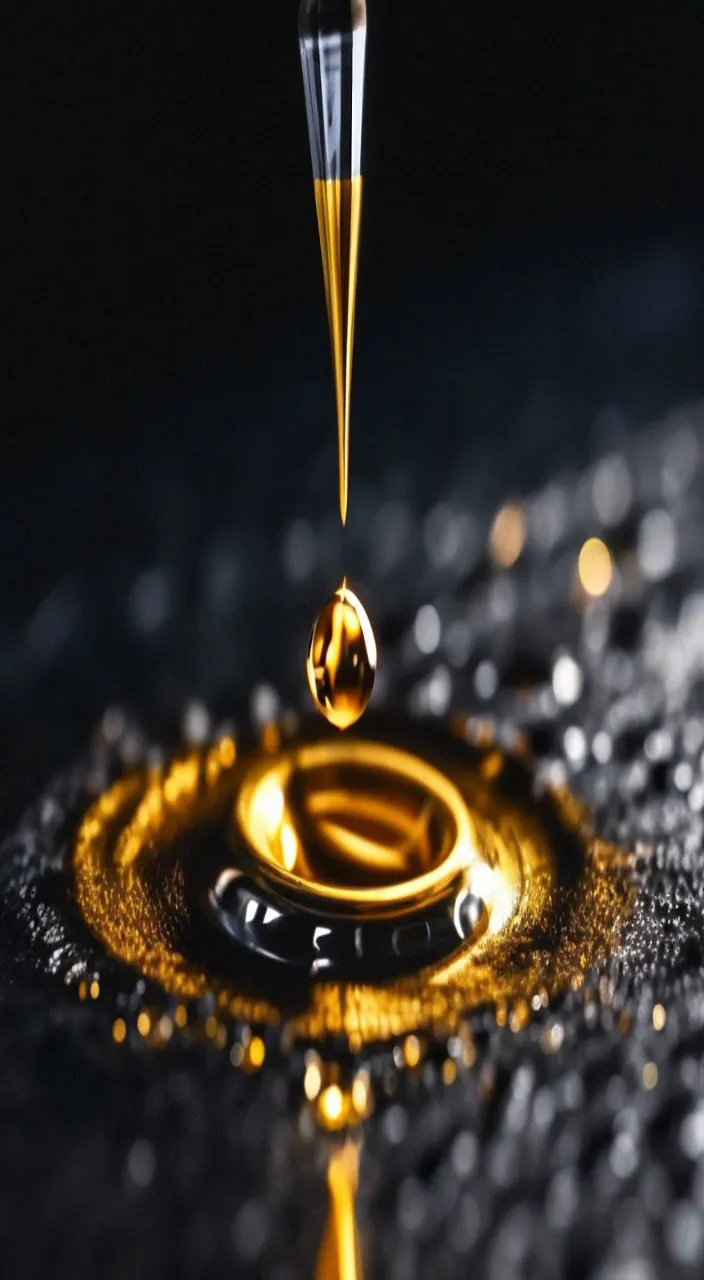 a drop of liquid that is falling into a puddle, капля падает вниз