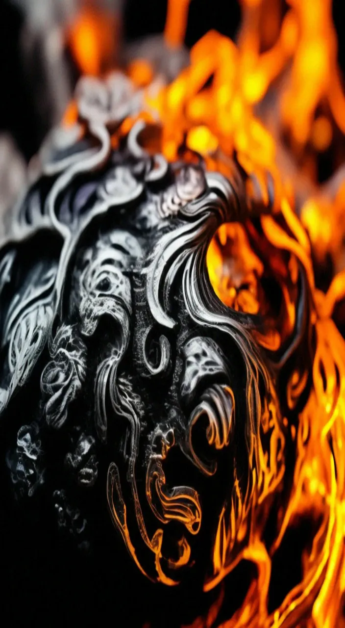 a close up of a ball of fire