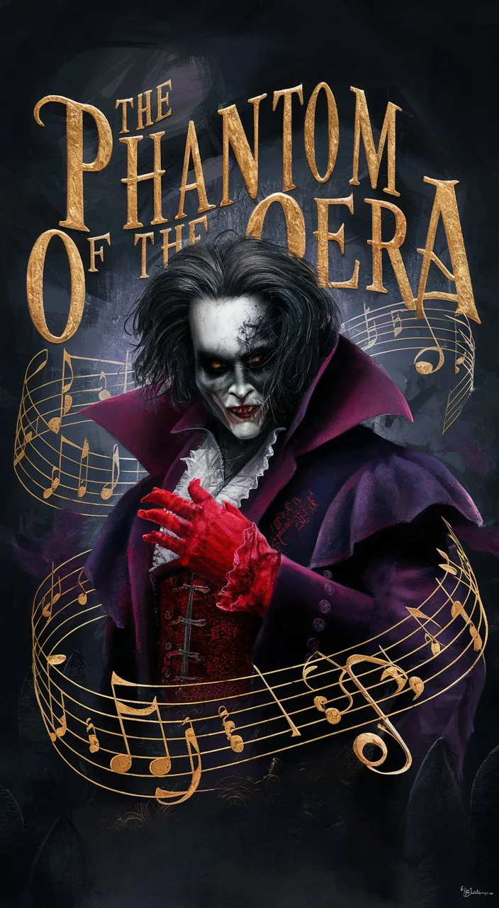 a poster of the character from the movie the phantom of the opera