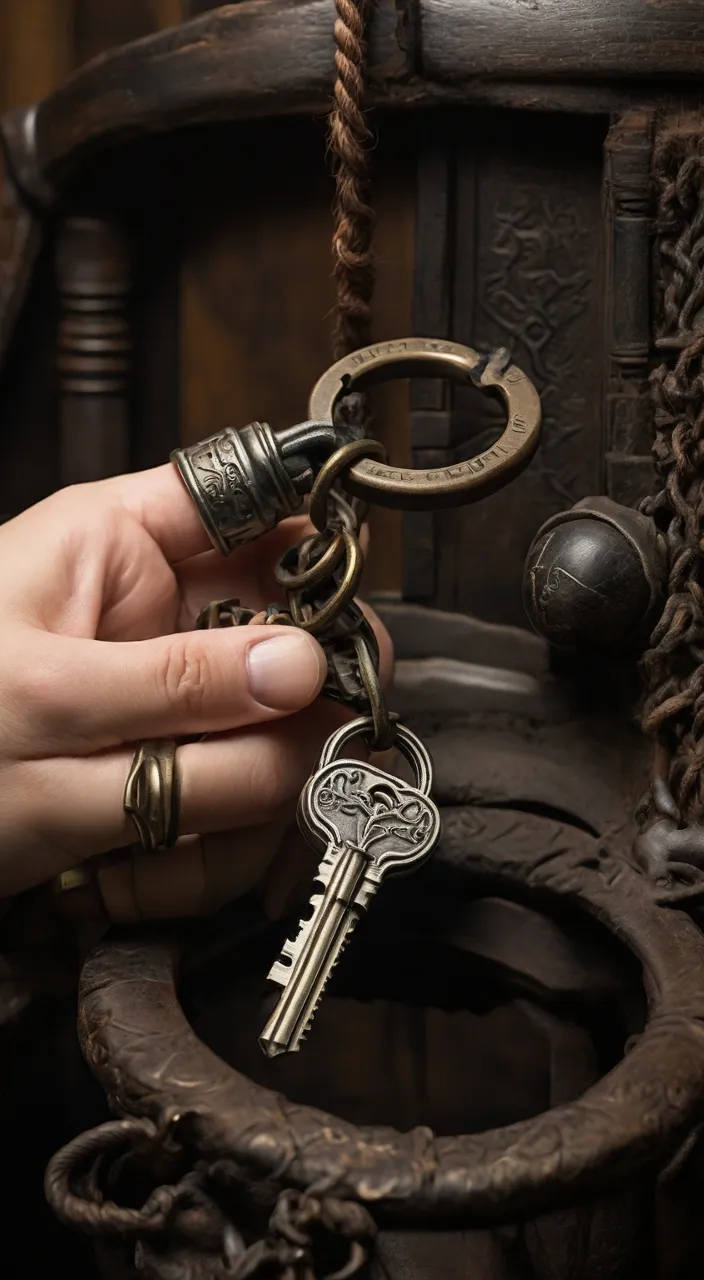 a person holding a bunch of keys in their hand