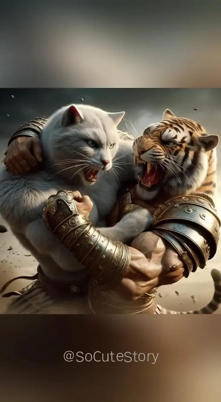 a white tiger and a white tiger are hugging