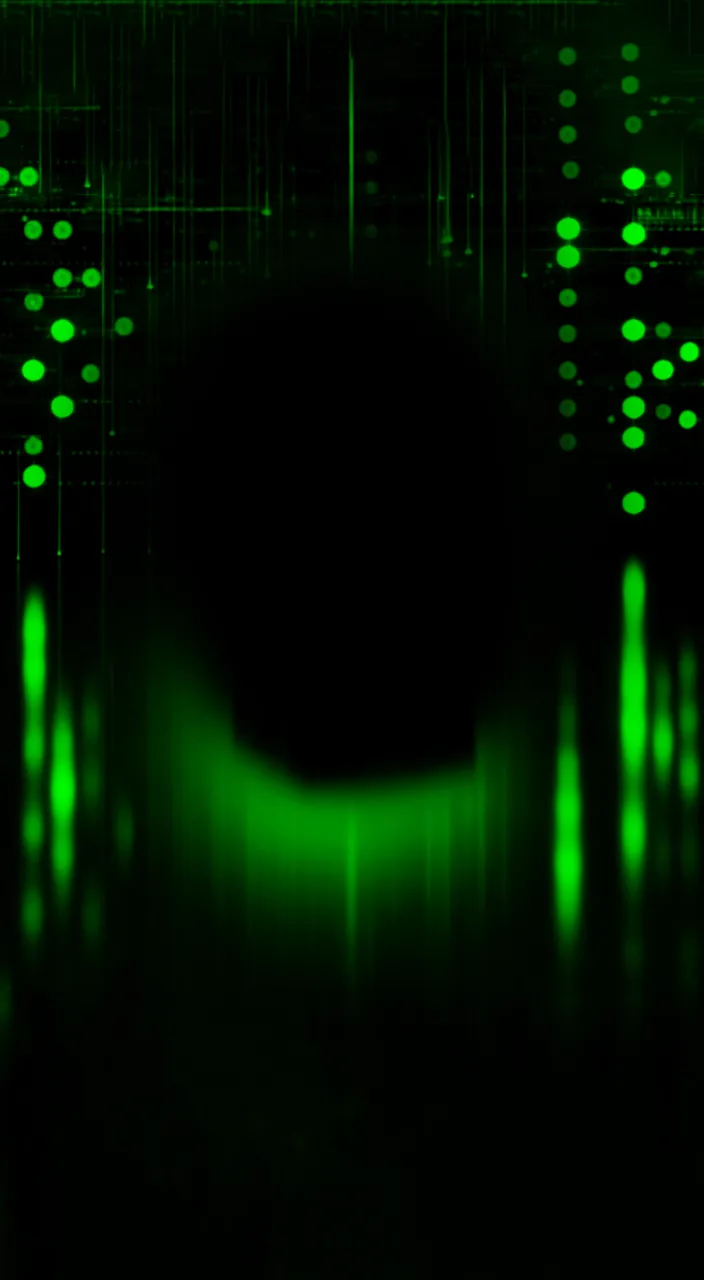 abstract green lights 