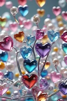 small colored glass balls with hearts beating inside them roll around a plastic box illuminated by sunlight