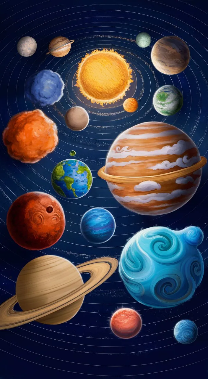 a solar system with all the planets in it