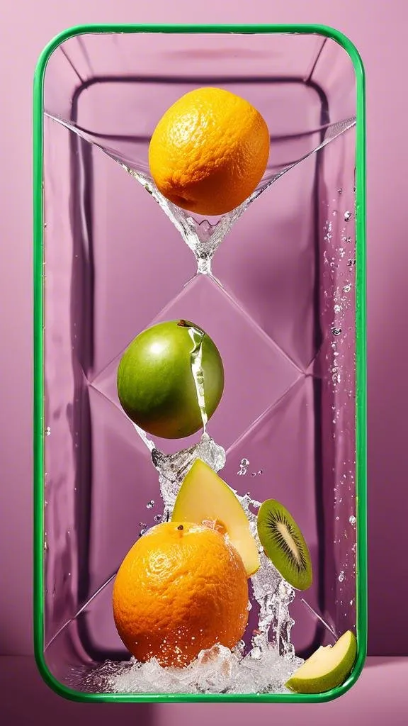 an image of a glass with fruit in it