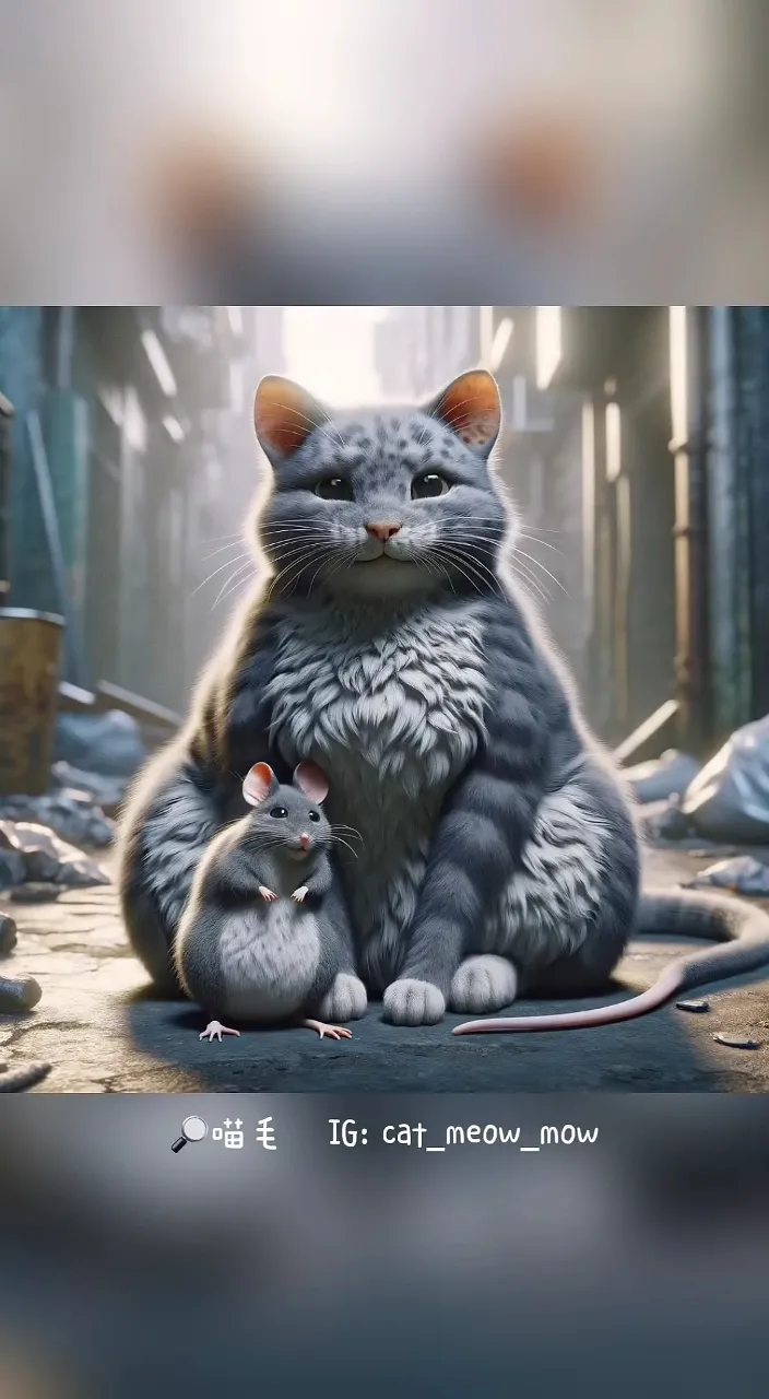 a picture of a cat and a mouse