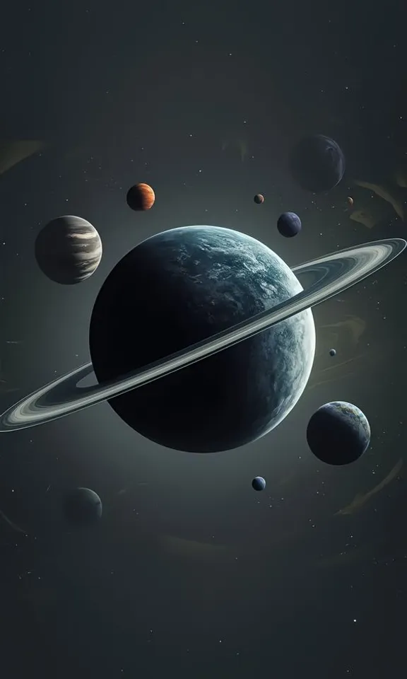 an artist's rendering of the solar system