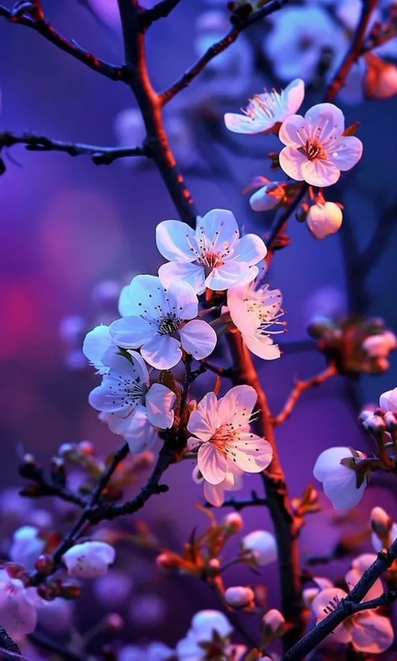 a bunch of flowers that are on a tree