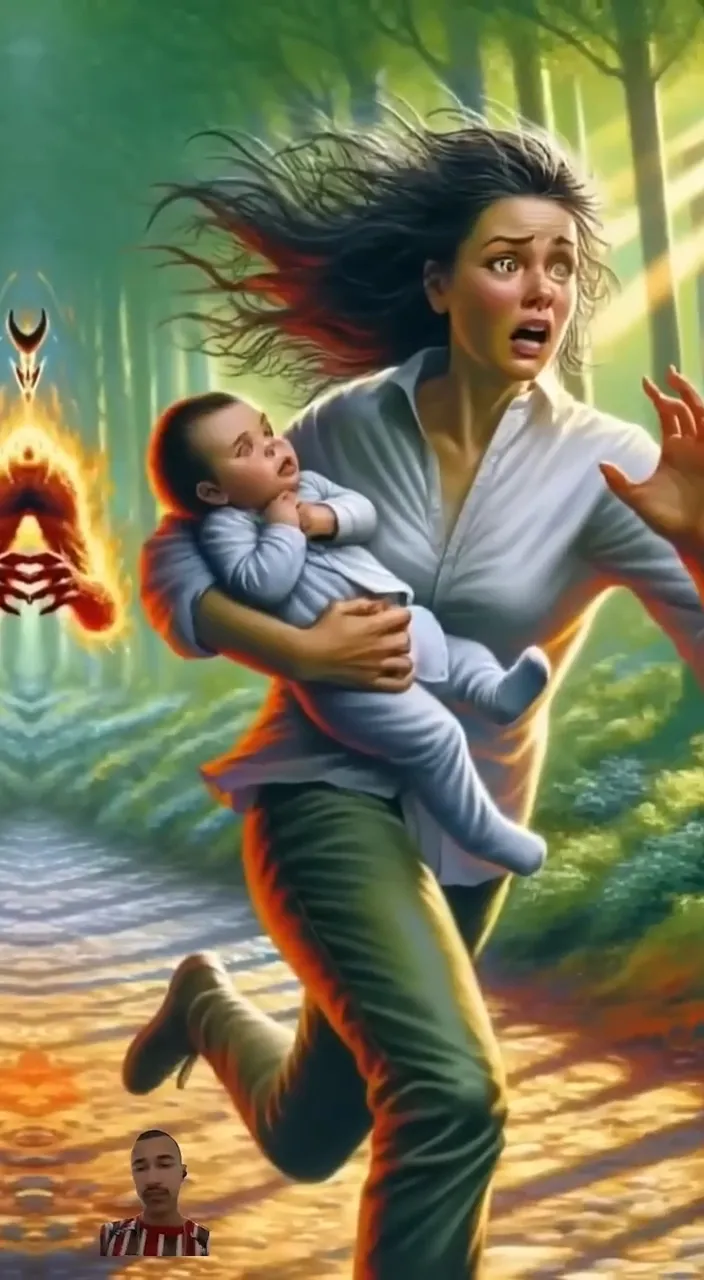 a painting of a woman holding a baby