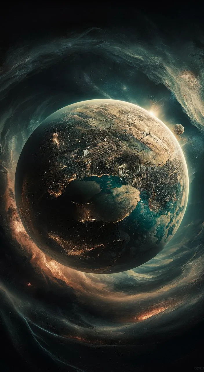 a picture of the earth in a vortex