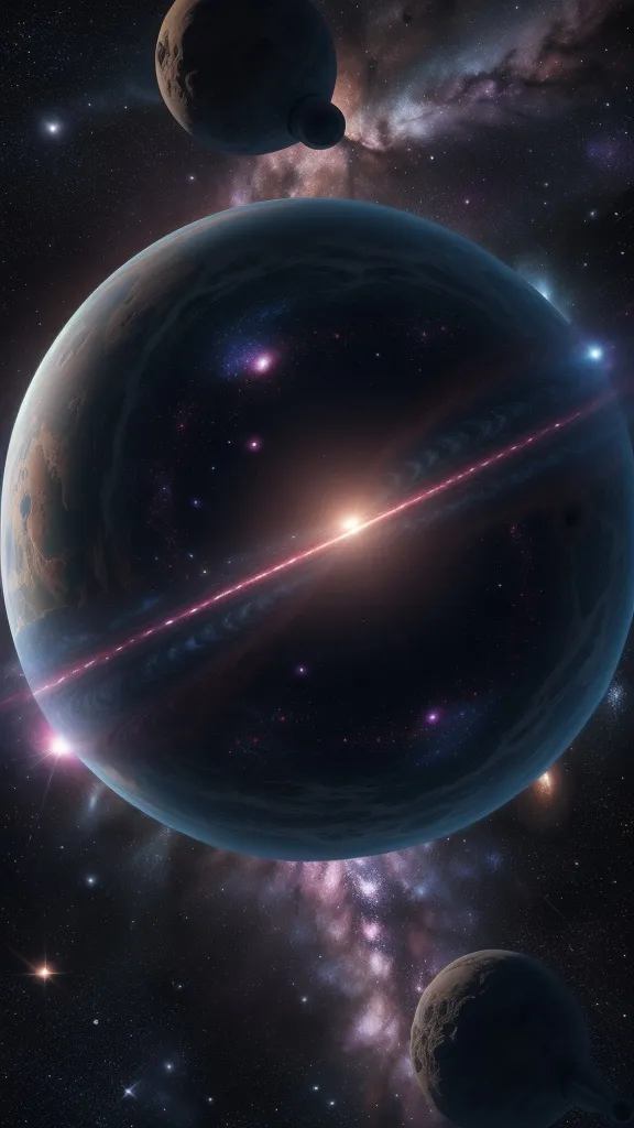 an artist's rendering of a distant star system